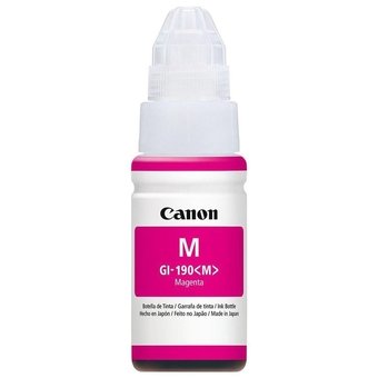 Garrafa de Tinta Canon GI-190M Magenta 7.000 Páginas para G1100 G1110 G2100 G2110 G3100 G3102 G3110 G3111 G4100 G4110